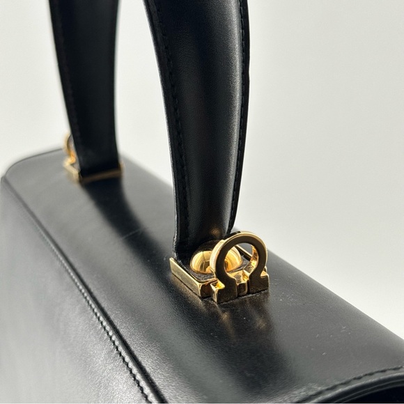 Salvatore Ferragamo Gancini Leather Top Handle Bag - Picture 13 of 17